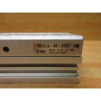 SMC MXS16-40-X787 Air Slide Table Cylinder - Used
