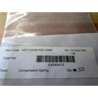 Associated Spring ASC C0240-020-1250S Compression Spring ASCC02400201250S (Pack of 50)