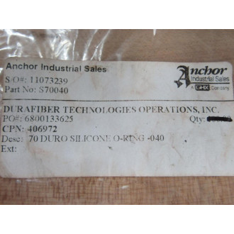 Anchor S70040 70 Duro Silicone O-Ring 040 (Pack of 99)