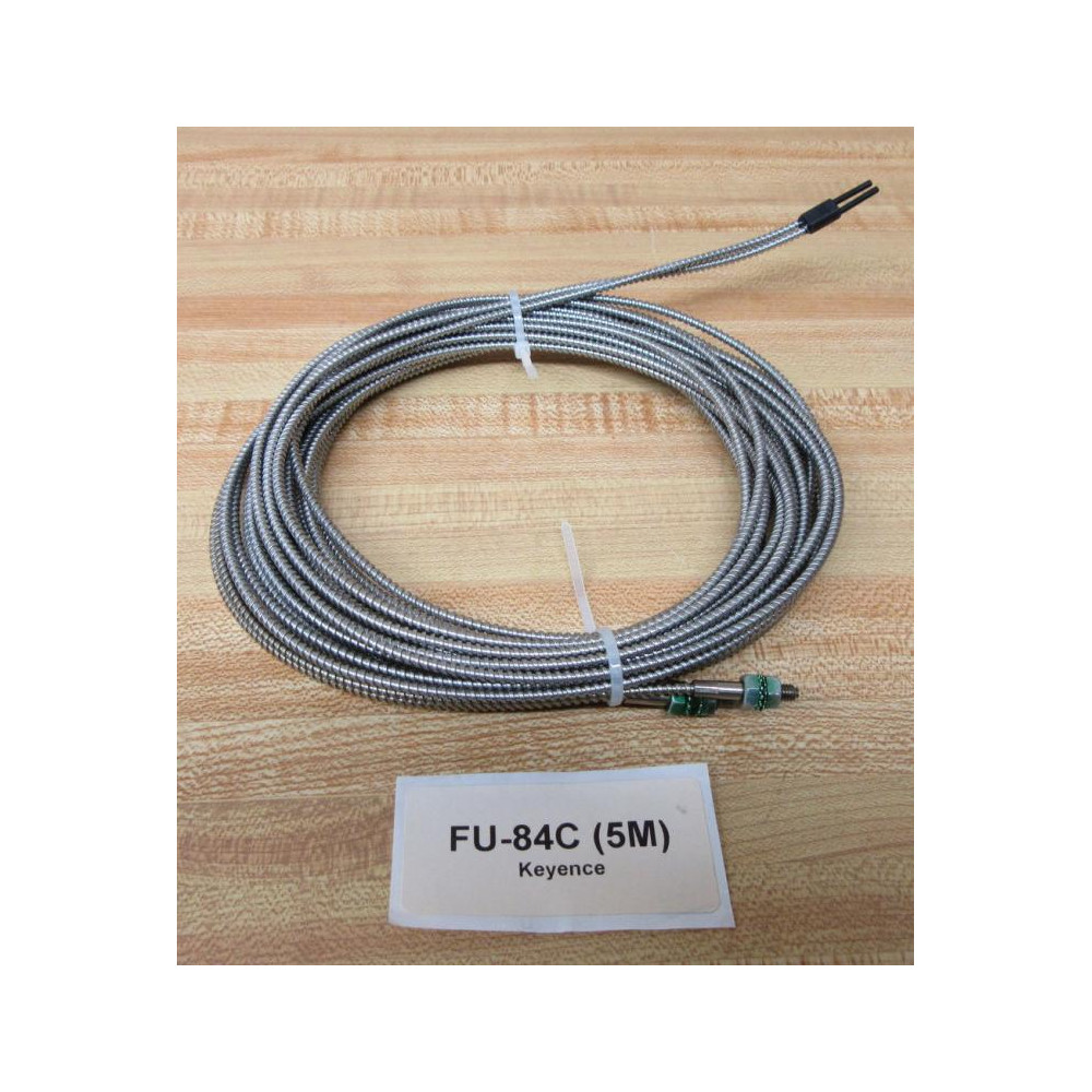 Keyence FU-84C Transmissive Fiber Unit FU84C5M - New No Box Keyence FU-84C Transmissive Fiber Unit FU84C5M - New No Box