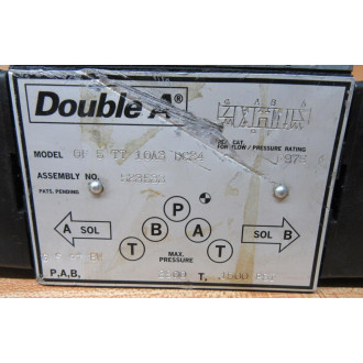 Double A QF 5 TT 10A3 DC24 Solenoid Valve QF5TT10A3DC24 - Used