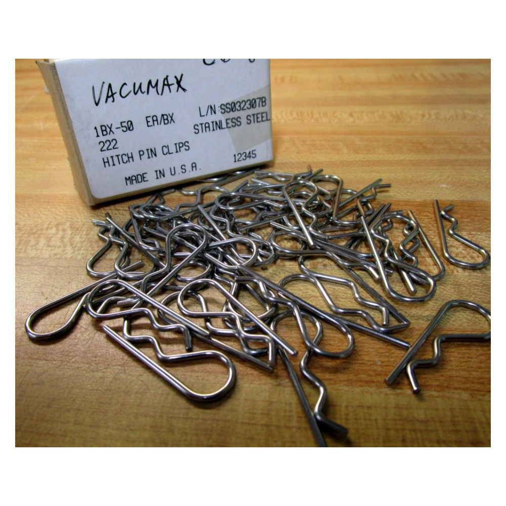 Vacumax 1BX-50 Hitch Pin Clips 92391A20 (Pack of 47)