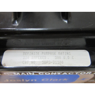 Joslyn Clark 5DP3-21100 Contactor 5DP321100 - Used