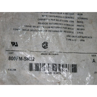 Allen Bradley 800FM-SR32 Switch (3) Position Spring Return