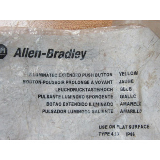 Allen Bradley 800FM-LE5 Yellow Extended Button 800FMLE5