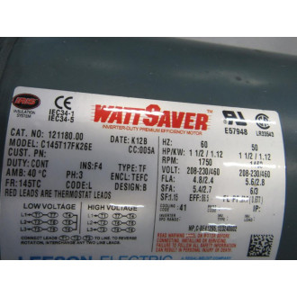 Lesson Electric C145T17FK26E WattSaver Motor 121180.00