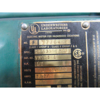 Underwriters Laboratories VM7006A Electric Motor 34-5336-1543 - Used