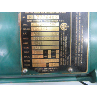 Underwriters Laboratories VM7006A Electric Motor 34-5336-1543 - Used