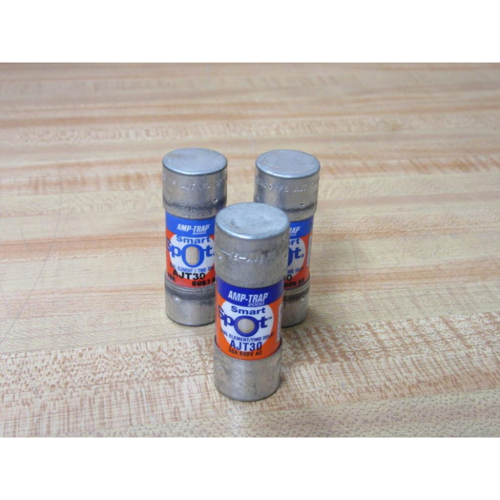 Gould Shawmut Ferraz Mersen AJT30 Fuse Cross Ref 4TAR9 Smart (Pack of 3) - Used Gould Shawmut Ferraz Mersen AJT30 Fuse Cross Ref 4TAR9 Smart (Pack of 3) - Used