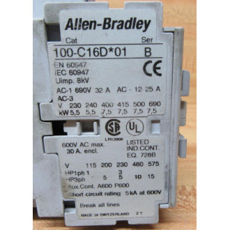 Allen Bradley 100-C16D01 Contactor 100C16D01 - Used