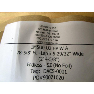 Chiorino 1M5U0-U2 HP W A Conveyor Belt 1M5U0U2HPWA 28-58"X 5-2932" - New No Box