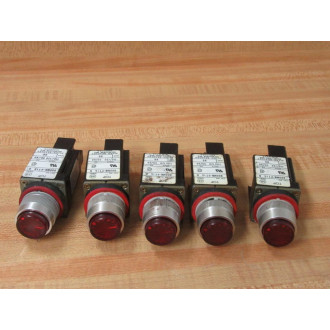 Allen Bradley 800MR-PT16R Red Pilot Light 800MRPT16R (Pack of 5) - Used