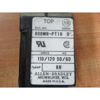 Allen Bradley 800MR-PT16R Red Pilot Light 800MRPT16R (Pack of 5) - Used