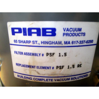 Piab 22949 Vacuum Housing Assembly PSF 1.5 GrayDent In Housing - New No Box
