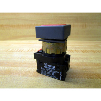 GE General Electric 080BF01V Contact Block WSquare Guard & Button - Used