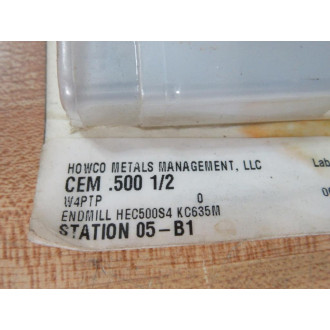 Kennametal HEC500S4 Solid Carbide End Mills Cutters KC635M