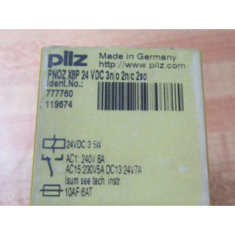 Pilz PNOZ X8P  3S2O Safety Relay 777760 wo Top Cover - Used