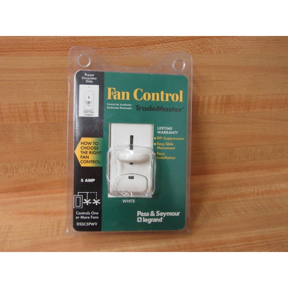 Pass & Seymour DSSC5PWV Legrand Fan Control Pass & Seymour DSSC5PWV Legrand Fan Control