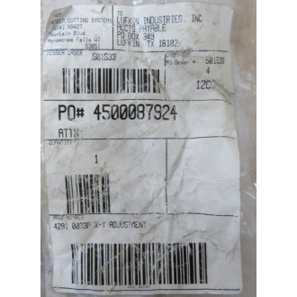 Messer Cutting System 4291.0833P X-Y Adjustment 42910833P