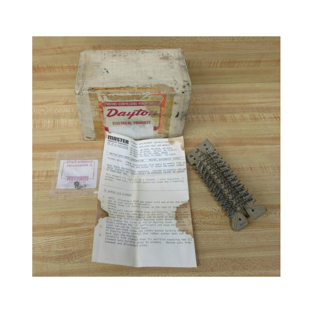 Master Appliance 7818 Heating Element WO Mica