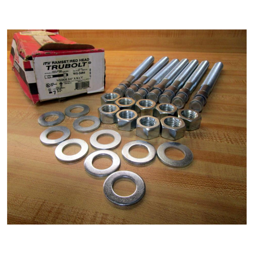 Red Head WS-3484 ITW Trubolt Wedge Ramset WS3484 (Pack of 7)