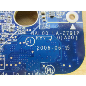 Dell HAL00 01 Laptop Motherboard HAL00 LA-2791P - Used