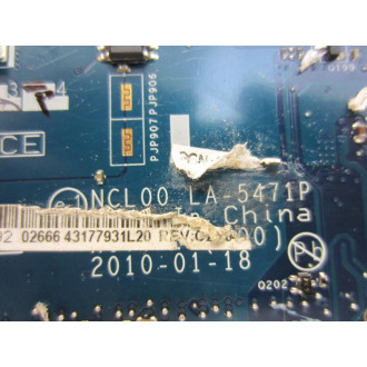 Dell NCL00 U20 Laptop Mother Board 08885V  LA-5471P - Used