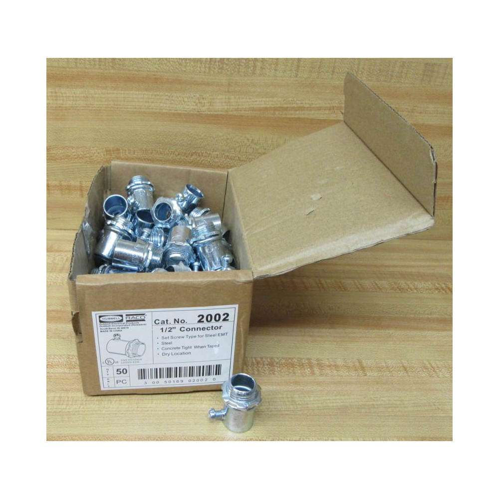 Raco Hubbell 2002 Set Screw Connector (Pack of 50)