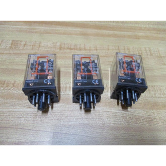 Omron MK2P-I-12V DC Relay MK2PI (Pack of 3) - New No Box
