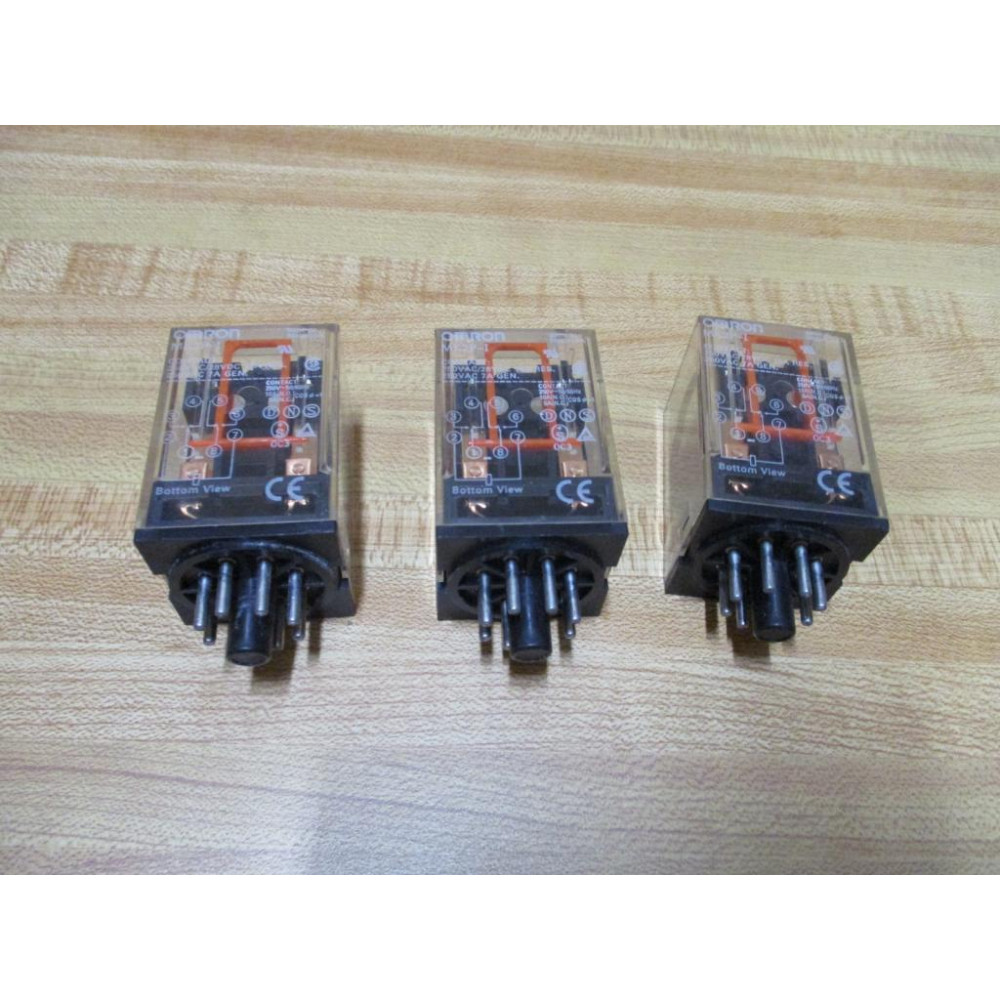 Omron MK2P-I-12V DC Relay MK2PI (Pack of 3) - New No Box