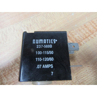Numatics 237-569B Solenoid Valve Coil 237569B - Used