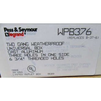 Pass & Seymour WPB376 Gang Box 2
