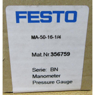 Festo MA-50-16-14 Pressure Gauge 356759
