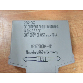 Wago 286-662 DC Current Flow Monitoring Module 286662 - New No Box