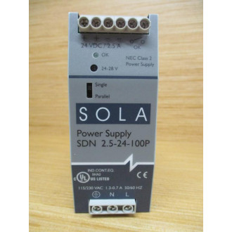 Sola SDN-2.5-24-100P Hevi-Duty Power Supply SDN2524100P - New No Box