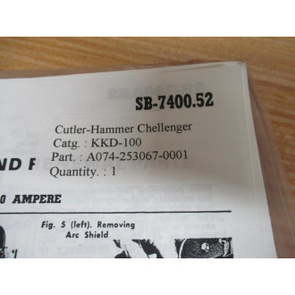 Cutler Hammer KKD-100 Eaton Contact Kit Challenger