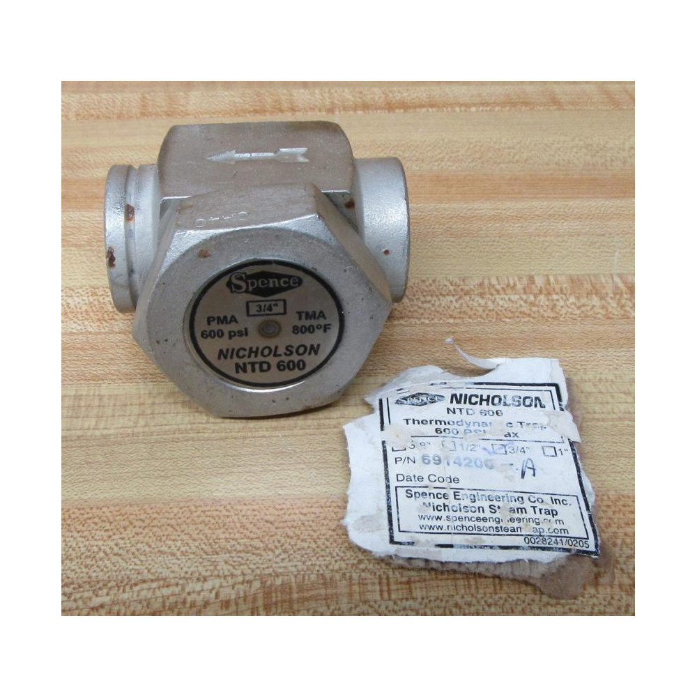 Spence 6914200-A Steam Trap 6914200A - New No Box Spence 6914200-A Steam Trap 6914200A - New No Box