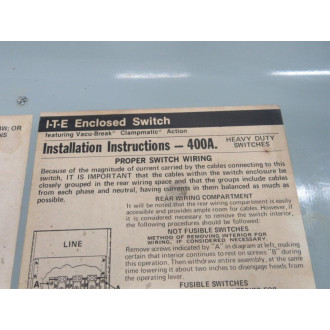 ITE F355 Enclosed Switch - Used