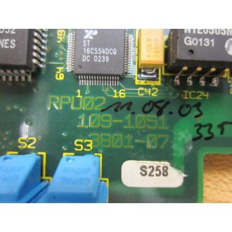 Indramat 109-1051-3B01-07 RPU02 Board 109-1051-3A01-07 - Parts Only