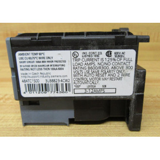 Siemens 48ATC1S00 Overload Relay - Used