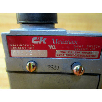 C & K KSB52-T Unimax Limit Switch KSB52T - Used