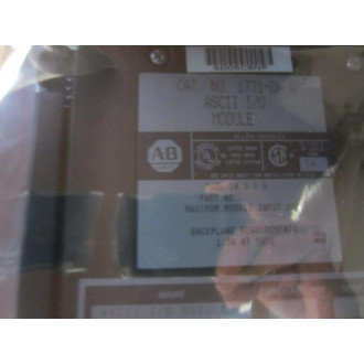 Allen Bradley 1771-DA ASCII  IO Module 1771DA Firmware Rev.C Ser. A