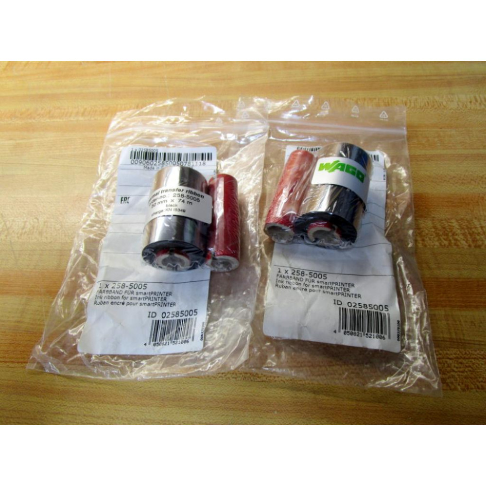 Wago 258-5005 Thermal Transfer Printer Ribbon 2585005 (Pack of 2) Wago 258-5005 Thermal Transfer Printer Ribbon 2585005 (Pack of 2)