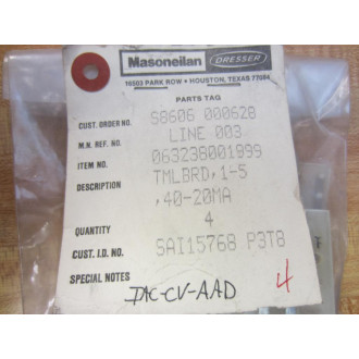 Masoneilan Dresser 063238001999 Circuit Board (Pack of 4)