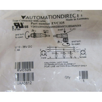 IFM Efector VDOAH043MSS0002H04STGH040MSS Cable