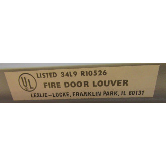 Leslie-Locke 100AFL Fire Door Louver - New No Box