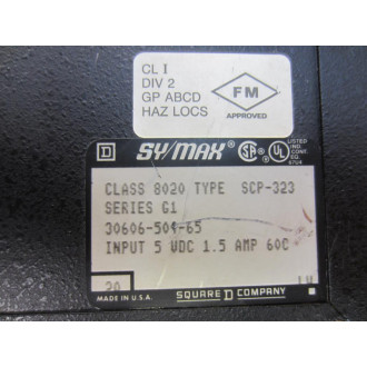 Square D 8020-SCP-323 SyMax Model 300 Processor 8020SCP323 Series G1 - Used
