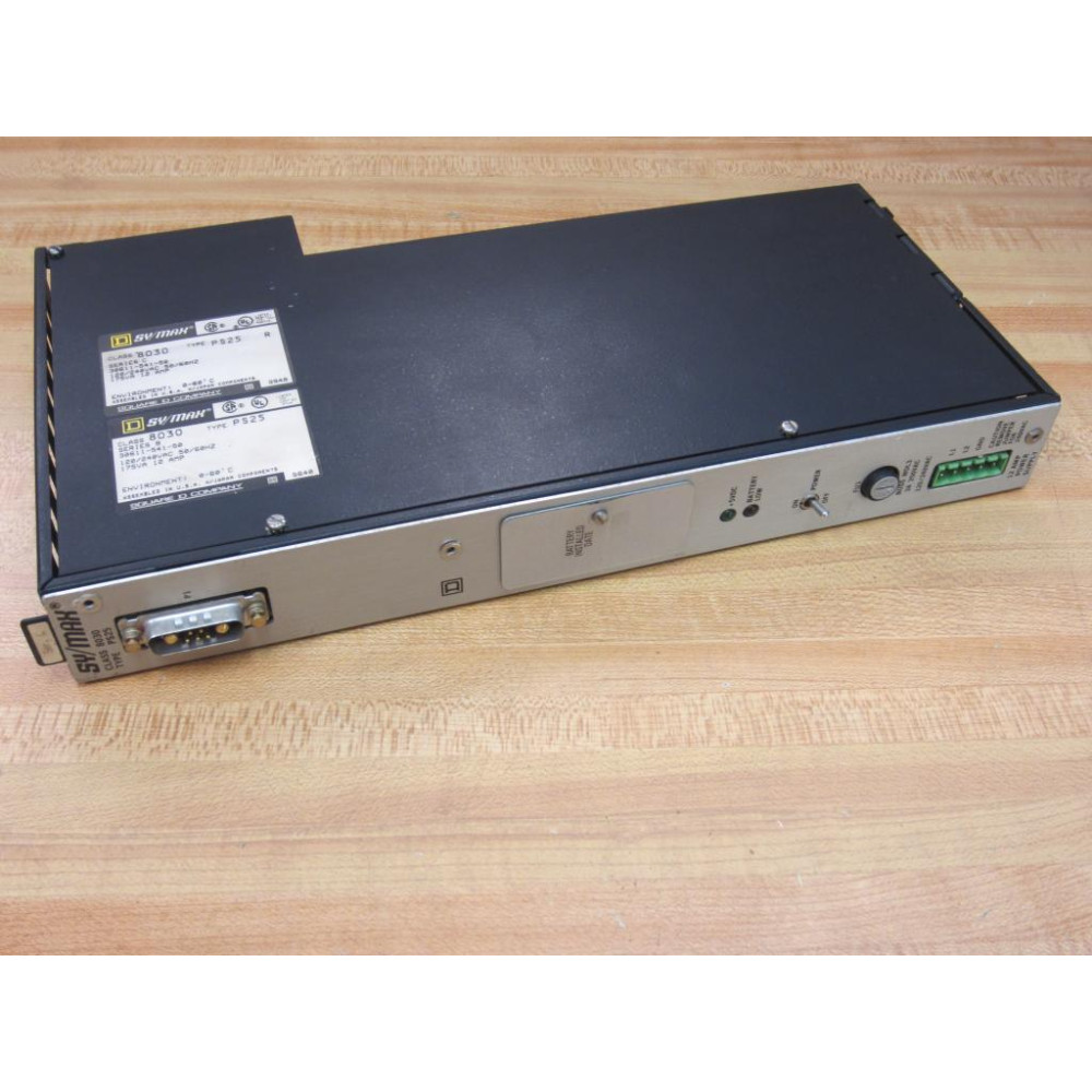 Square D 8030-PS25 SyMax 12A Power Supply Module 8030PS25 Ser.C + Ser.B - Used Square D 8030-PS25 SyMax 12A Power Supply Module 8030PS25 Ser.C + Ser.B - Used