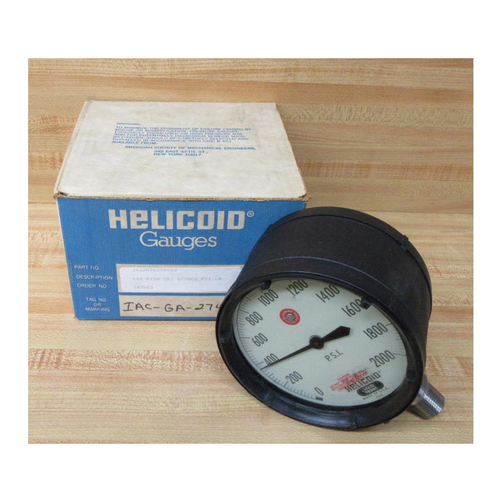 Helicoid J4J2H7A2Y0000 Gauge Helicoid J4J2H7A2Y0000 Gauge