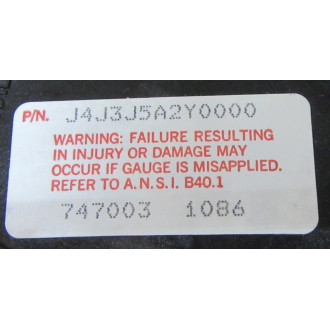 Helicoid J4J3J7A2Y0000 Gauge
